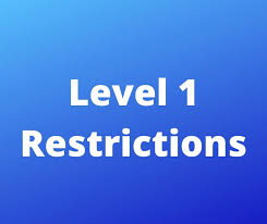 This is how it works. We Are Now At Level 1 Restrictions