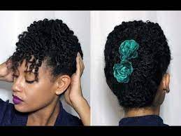 Elevate the style with a twisted side bang and statement earrings. Elegant French Twist Updo W Bangs Oneuniquetrulady Youtube Hair Styles Curly Hair Styles Naturally French Twist Hair