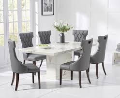Create your dream dining and entertaining space with the. 200cm 8 Seater White Marble Dining Table And Chairs Homegenies