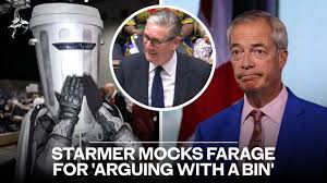 Keir Starmer mocked Nigel Farage for "arguing with a bin" in his final PMQs  as Prime Minister, ahead of the Reform UK leader's by-election against  Count Binface., #UKPolitics #politicsnews #politics ...