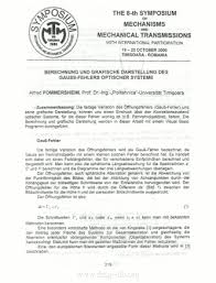 Des programms festlegung des klassennamens. Berechnung Und Grafische Darstellung Des Gauss Fehlers Optischer Systeme Europeana