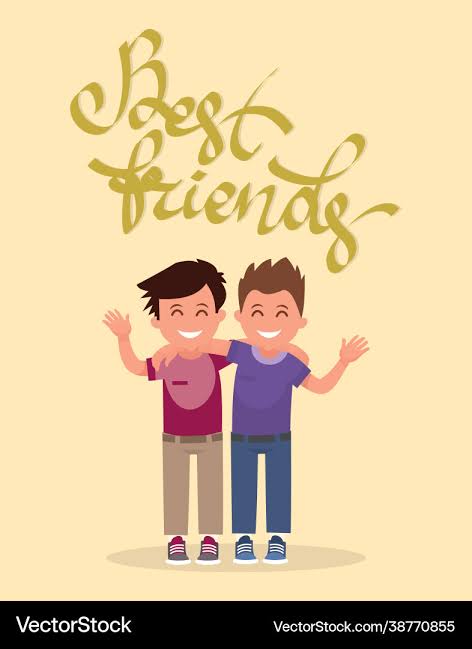 Best friends in an embrace funny boys – Royalty-Free Vector | VectorStock