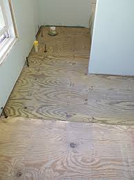 None of them would lay vinyl over existing flooring. Installing Hardibacker Tile Backerboard For Bath Floor Tiles