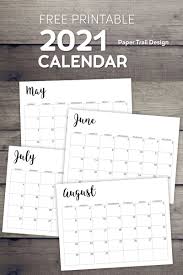 2021 Calendar Printable Free Template Paper Trail Design In 2020 Calendar Printables 2021 Calendar Paper Trail