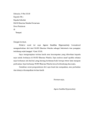 Demikian surat permohonan pengunduran diri dari saya sebagai ketua oramas cabang purwokerto timur. Contoh Surat Pengunduran Diri Dari Organisasi Nusagates