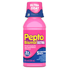 Pepto Bismol Liquid Ultra For Nausea Heartburn Indigestion Upset Stomach And Diarrhea Relief Original Flavor 8 Oz Walmart Com