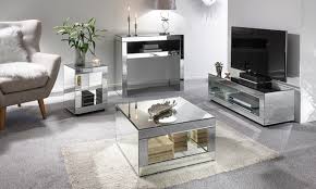I chose this table because it matches our coffee table, still allows our room to look spacious, and is affordable. Mirrored Living Room Collection Groupon