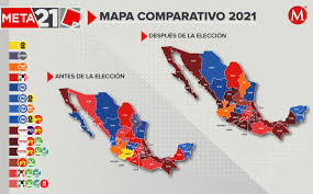 El candidato de perú libre alcanza 18.92% de los votos. Mapa Electoral 2021 Antes Y Despues De Las Eleciones En Mexico