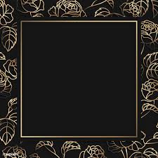 Background Black And Gold Border Design Download Premium Vector Of Square Gold Frame On Floral Pattern Black Gold Frame Vector Background Pattern Black Backgrounds