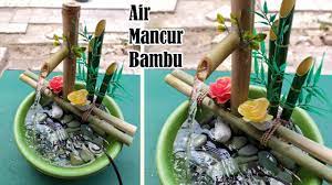 Berikut akan dijelaskan secara terperinci mengenai cara membuat miniatur kincir air dari bambu. Cara Membuat Air Mancur Dari Bambu Sederhana Dengan Mesin Aquarium Bamboo Water Fountain Youtube
