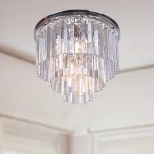 2 765 просмотров 2,7 тыс. The Lighting Store Justina 5 Light Crystal Glass Prism 3 Tier Flush Mount Chrome Chandelier Walmart Com Walmart Com