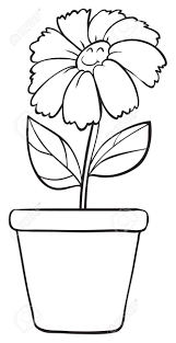 Illustration Of A Blue Flower And Pot Sketch On White Background Royalty Free Cliparts Vectors And Stock Illustration Image 16115079 illustration of a blue flower and pot sketch on white background