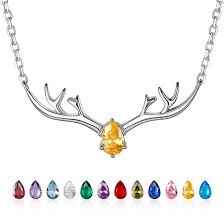 Instead of being solid bone, antlers have a honeycomb structure, says. Antler Necklace 925 Sterling Silver Reindeer Animal Horn Jewelry Minimalist Style Clavicle Chain With Personalized Birthstone Charm Deer Antler Charm Necklaces March Aquamarine Buy Online In Antigua And Barbuda At Antigua Desertcart Com
