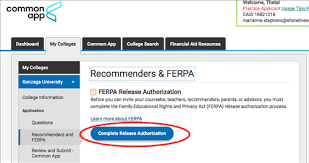 The common application is accepted at the greatest number of colleges and universities. 4 Complete The Ferpa Waiver In The Common App
