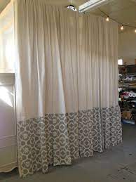 She does a really nice job of giving all the step by step photos. Stencil Paint With Ascp On The Bottom Of A Drop Cloth And Use As Curtain Curtainsscandinavian Swagcurtainsideas Drop Cloth Curtains Curtains Beige Curtains