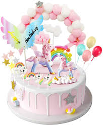 Check spelling or type a new query. Buy Movinpe Unicorn Cake Topper Magic Unicorns Sculpture Pink Hairball Arch Rainbow Wings Birthday Banner Cloud Balloon Stars Little Unicorn Rainbows Cake Decoration For Girl Kid Women Party Online In Indonesia B083zc7q3y