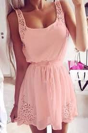 Hollow Out A Line Sundress Pink Dresses 2015 Short Mini Dress Fashion Casual Dresses For Women