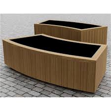 In living rooms, the tumbling leaves and vines can stylishly outdoors, they should be kept under awnings, since they tend to be relatively shallow compared to other planters and they can be overloaded by rain. Large Garden Wood Pots Outdoor Street Flower Planter