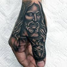 90 Thumb Tattoos For Men Left And Right Digit Design Ideas Jesus Hand Tattoo Hand Tattoos Thumb Tattoos