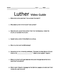 He helped unite a nation with his powerful speeches and use of ask him/her at least three questions about his life. Luther Video Guide By The History Teacher S Toolbox Tpt