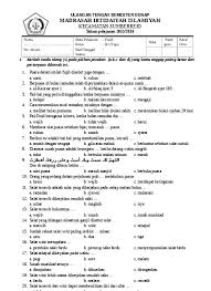 Berilah tanda silang(x) didepan huruf a,b,c atau d didepan jawaban yang benar ! Soal Uts Genap Kelas 1 2 3 4 5 6 Fiqih Kelas 1 Fiqih Klir