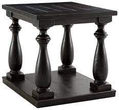 Ashley furniture coffee table and end tables. Signature Design By Ashley Mallacar T880 3 Rustic Black Finish Rectangular End Table Furniture And Appliancemart End Tables