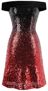 Amazon Com Angel Fashions Women S Off Shoulder Gradient Sequined Short Cocktail Dresses Medium Clothing Sequin Prom Dresses Dresses Vintage Rockabilly Dress