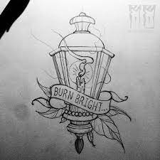 Ryan Baranikow On Instagram Rough For Tomorrow S Matching Thigh Piece Creepy Tattoos Lantern Tattoo Tattoos