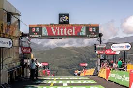 Top climbs include the tourmalet, aspin, peyresourde, aubisque, hautcam, spandelles & lac du cap de long. Finish At Peyragudes As Usual We Had The Best Seats In The House This Was Taken Seconds Before Romain Bardet Blaste Cycling Touring Tour De France Bike Tour