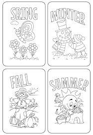 Four Seasons Coloring Page In 2022 Preschool Coloring Pages Seasons Preschool Preschool Activities