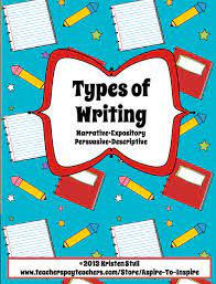Freebie Students Can Regularly Refer To This Attractive Handout That Gives Simple Definitions For Th Type Of Writing Summer School Writing Kindergarten Writing