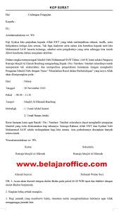 Contoh surat undangan resmi yang sejenis. Contoh Surat Undangan Pengajian Maulid Nabi Belajar Office