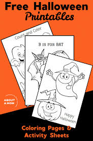 Includes cute, kawaii popular images like witch, spiders, bats, owls, pumpkins, and more; Printable Halloween Coloring Pages Activity Sheets About A Mom