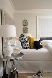 I ordered them as canvases from canvas on demand as 18x18, 1.5 thick with black edges. Lovely Grey Yellow Bedroom Home Renovations With Mirror Side Table And White Fur Rug