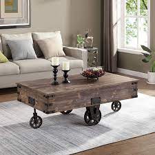 Designed and handcrafted by skilled amish woodworkers, this goat wagon coffee table is built to last for many years. Amazon Com Firstime Co Factory Cart Coffee Accent Table 45 X 17 X 29 5 Rustic Espresso Antique Black 70084 Home Kitchen