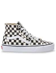 Black And True White Checkered Vans Vans Sk8 Hi Tapered Womens Black True White Shoes