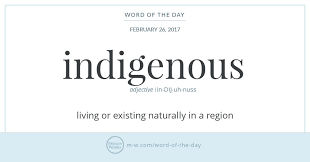 Word Of The Day Indigenous Word Of The Day Words Rare Words