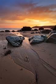 Sunset At Port Blanc 1 Brittany Sunset Brittany Beach