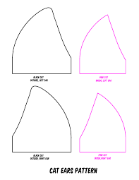 Printable Cat Ears Template Diy Cat Ears Diy Disney Ears Cat Ears