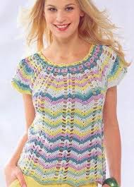 Rengarenk Bayan Merserize Kazak Modeli Jpg 425 590 Krose Ust Zig Zag Crochet Orgu