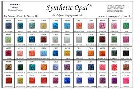 Synthetic Opal Color Chart Synthetic Opal Is Available In