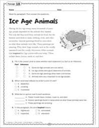 Ice Age Animals Grade 5 Close Reading Passage Close Reading Passages Reading Passages Close Reading