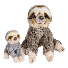 Sloth stuffed animals are adorable, cuddly and a pleasure to have. Stuffed Sloth Mom And Baby Plush Floppy Zoo Animal Kingdom Family
