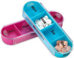 Buy Weekly Travel Pill Organizer Pack Of 2 Medication Wallet Pill Box Reminders Pill Container Dispenser Case Vitamin Caddy Organizer For 4 Times A Day 7 Days A Week Online In Indonesia B07spy3ww5