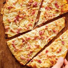 Tarte Flambee Alsacienne Au Gruyere Flammekueche Ricardo Recipe Recipes Pizza Food