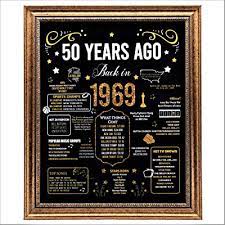 Shop all home storage & organization. Buy 5 Star 5 50th Birthday Decorations Gifts For Women Or Men 50th Birthday Gift Card 1969 Sign Wedding Anniversary Poster Decor For Women Men 50 Year Old Party Decorations Cardstock Unframed Online In