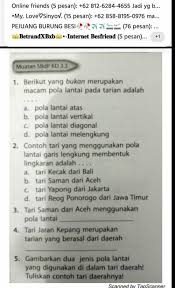 Pola lantai lurus menunjukkan hubungan antarmanusia apabila secara horisontal, seperti pada tari saman. Tolong Bantu Ya Kak Dijawab Semua Jngn Ngasalmksih