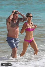 Christina El Moussa Sexy Seen in A Pink Bikini On the Beach In Cabo - AZNude