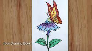 Finalise the design and erase. How To Draw A Butterfly Sitting On A Flower Step By Step Drawing For Beginners Youtube