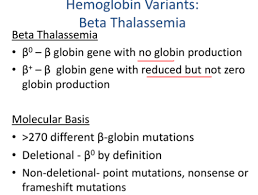 They are forms of thalassemia caused by reduced or absent synthesis of the beta chains of hemoglobin that result in variable outcomes ranging from severe anemia to clinically asymptomatic individuals. 10 2 Hem L 6 Ch14 Flashcards Quizlet